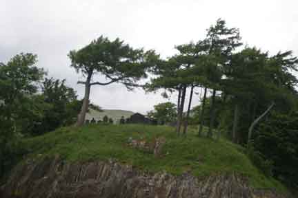 Up the hill from the landing site